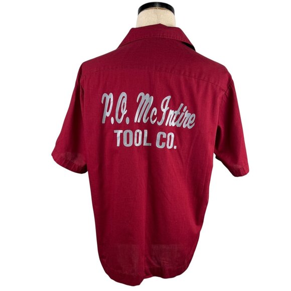 Vintage Capt. Chet Embroidered Work Shirt P.O. McIntire Tool Co. 70's Bowling XL - Picture 1 of 6